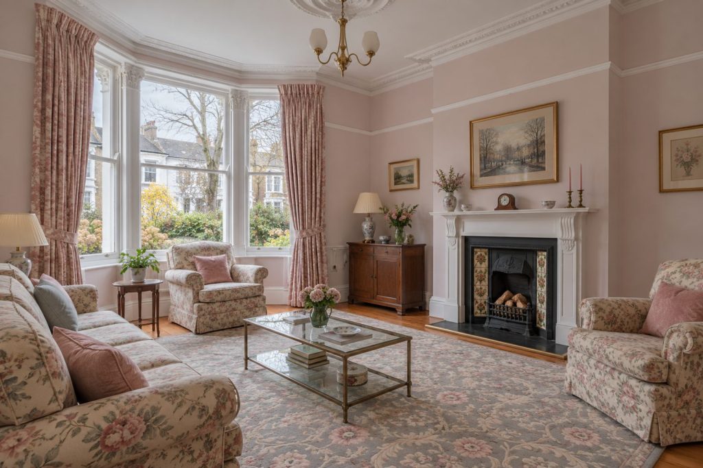 Sitting room, wide view from the doorway - 2-bedroom maisonette in Earlsfield