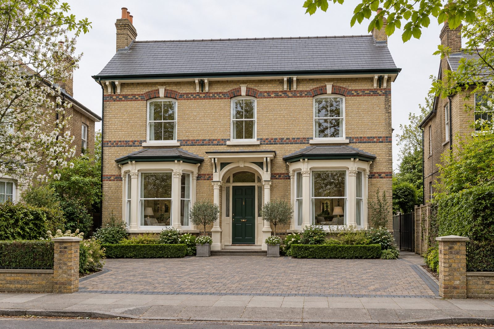 Front exterior, eye-level view of the front elevation - 6-bedroom detached house in Putney