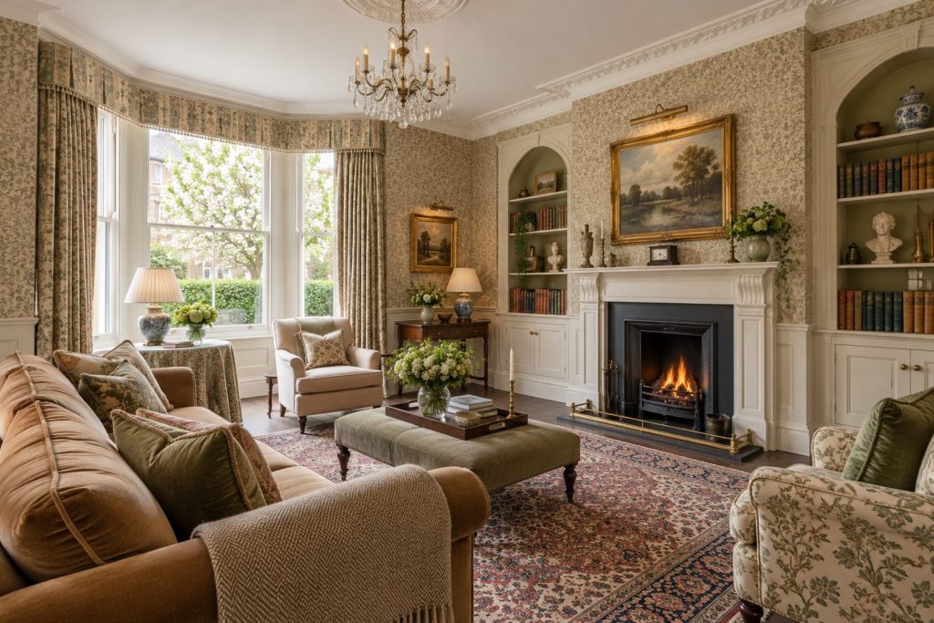 Sitting room, wide view from the doorway - 6-bedroom detached house in Putney