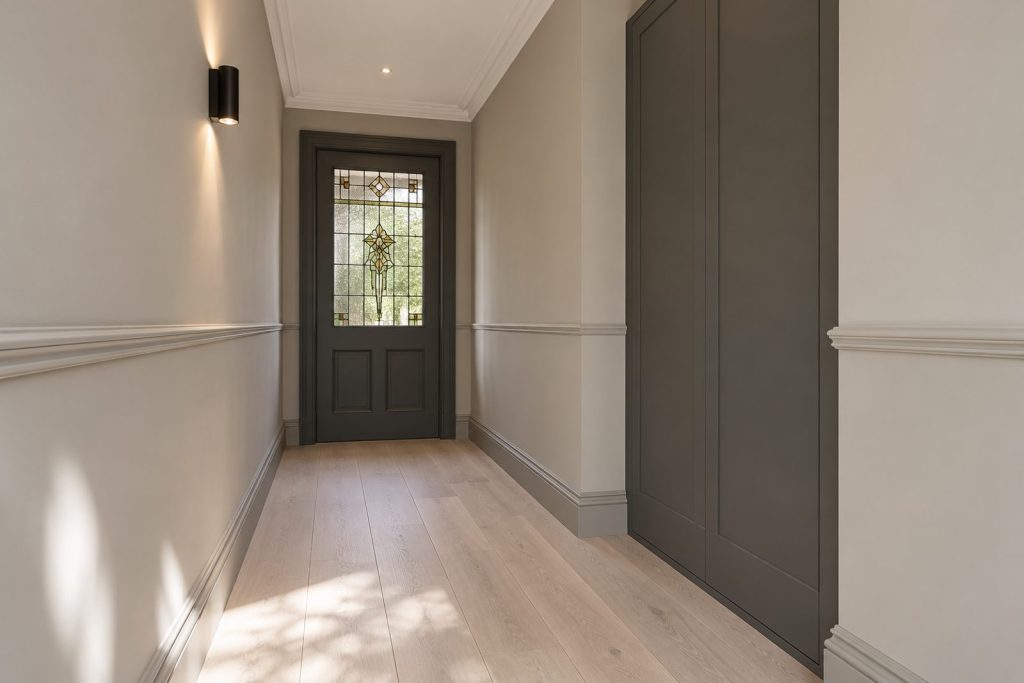 Entrance hall, wide view from the doorway - 1-bedroom flat in Battersea