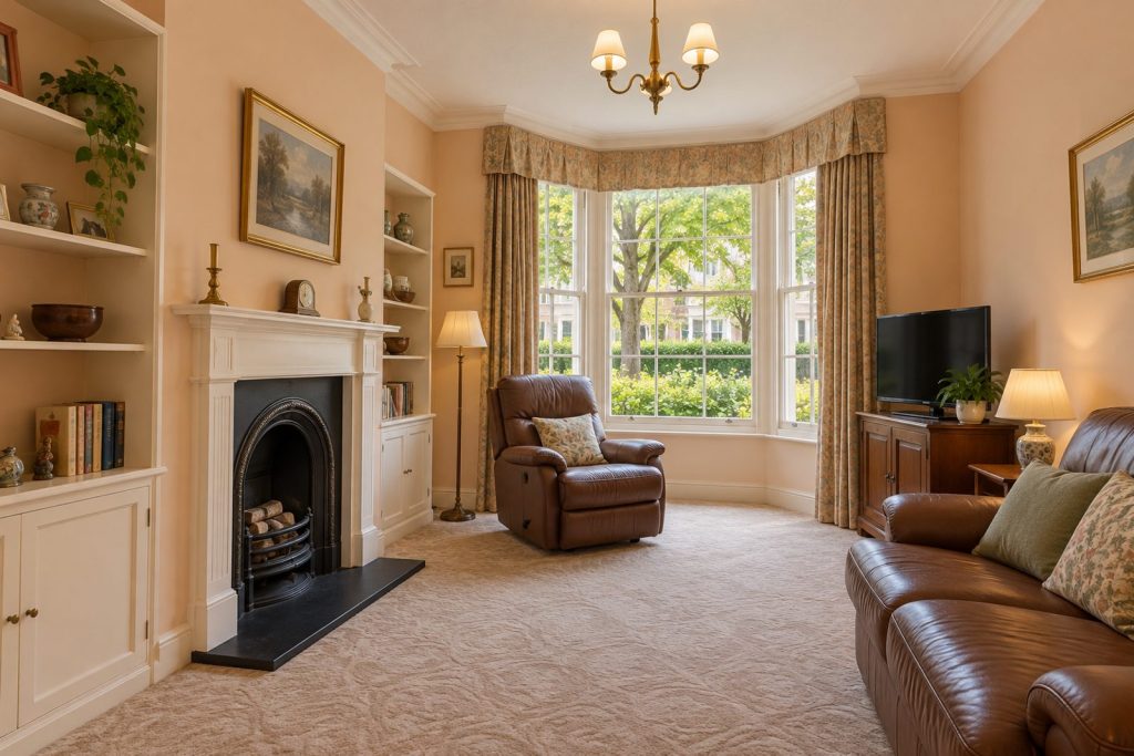 Drawing room, wide view from the doorway - 3-bedroom cottage in Battersea
