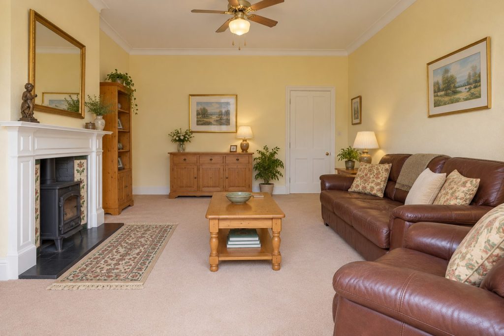 Sitting room, view from the opposite corner - 1-bedroom flat in Clapham