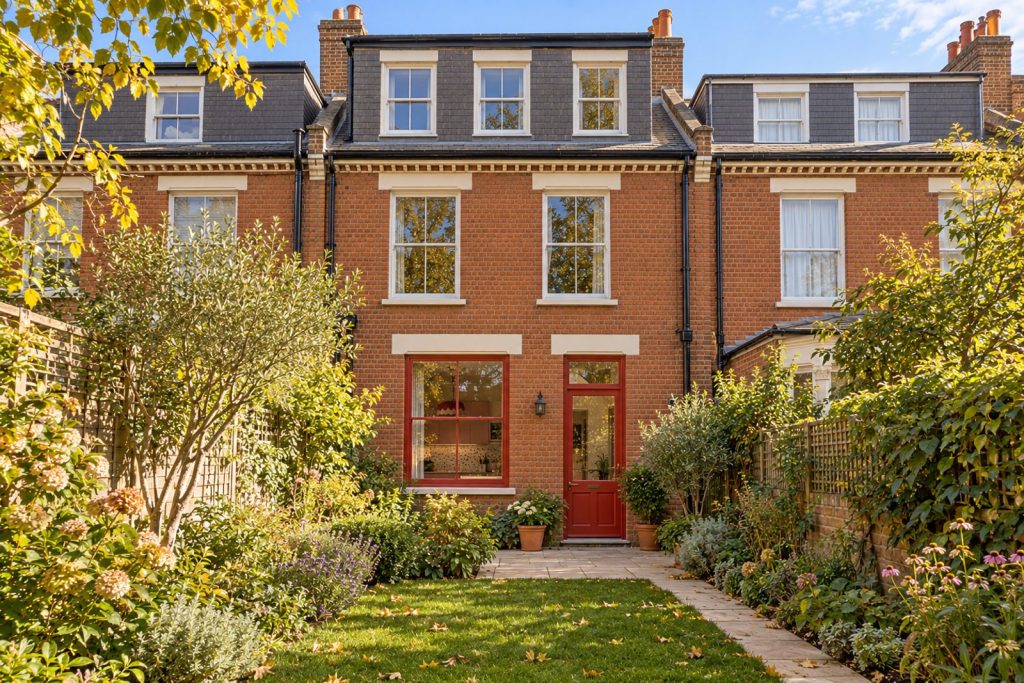 Rear garden, rear elevation seen from the garden - 5-bedroom terraced house in Streatham