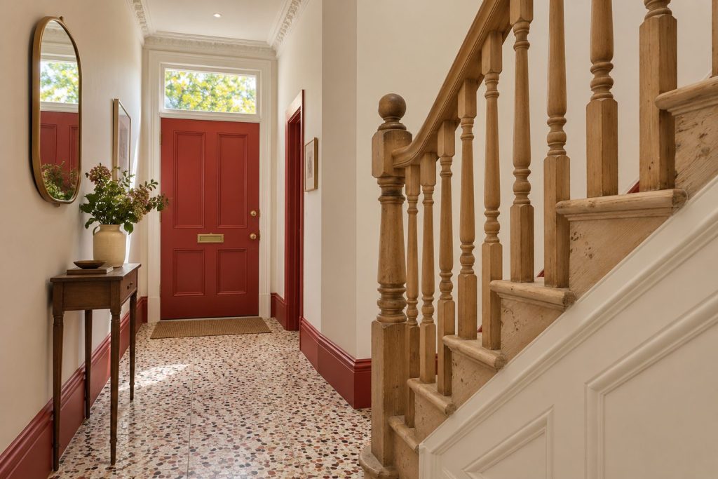 Hall, wide view from the doorway - 5-bedroom terraced house in Streatham