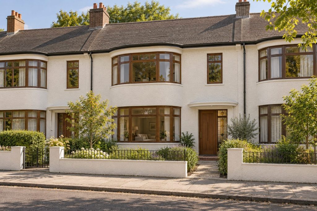 Front exterior, eye-level view of the front elevation - 5-bedroom terraced house in Clapham
