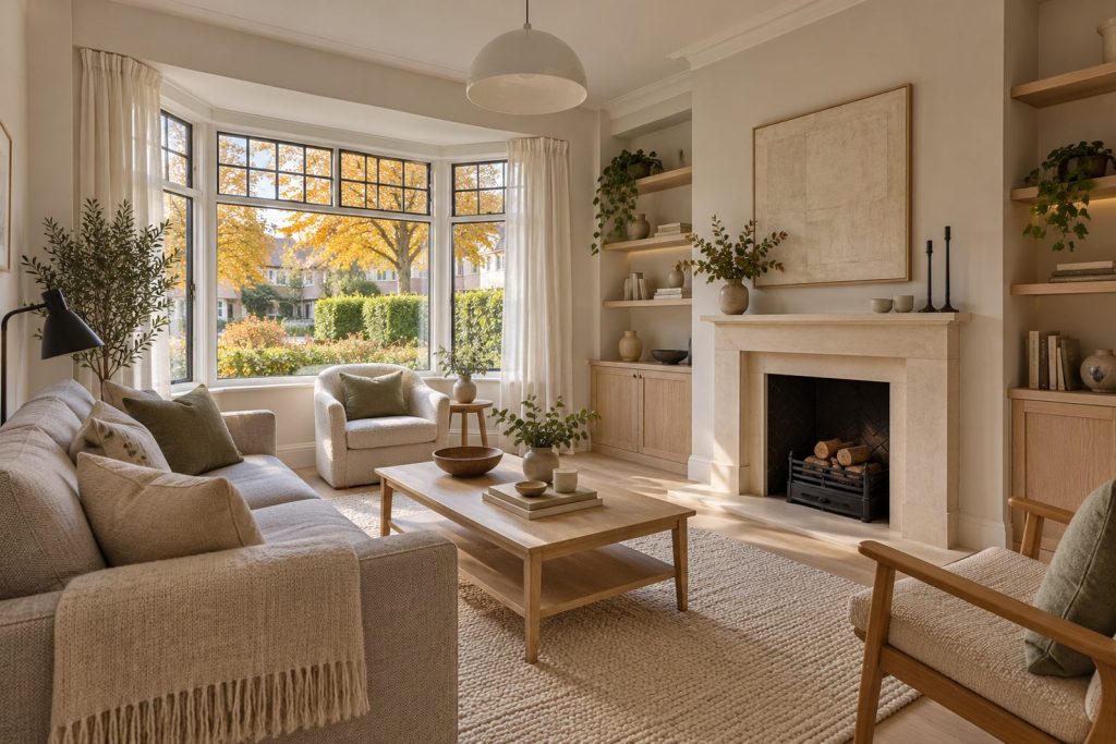 Sitting room, wide view from the doorway - 5-bedroom terraced house in Tooting