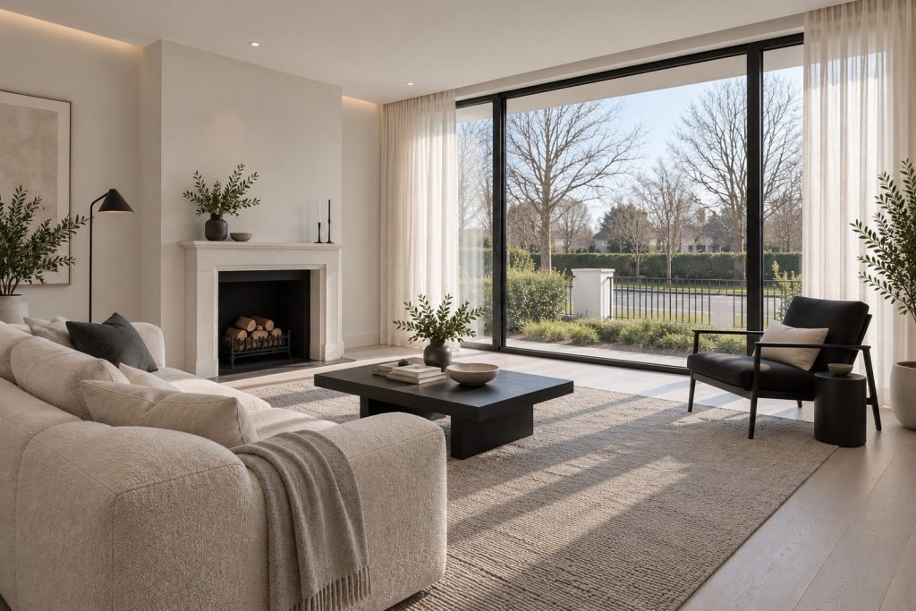 Living room, view from the opposite corner - 3-bedroom terraced house in Putney