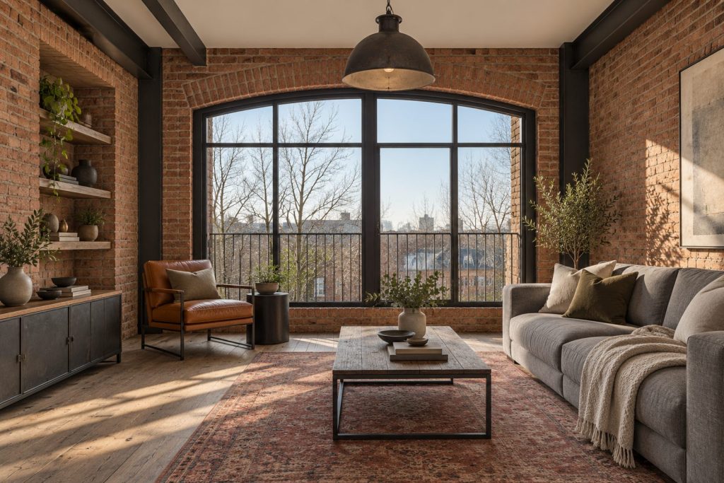 Living room, wide view from the doorway - 2-bedroom flat in Battersea