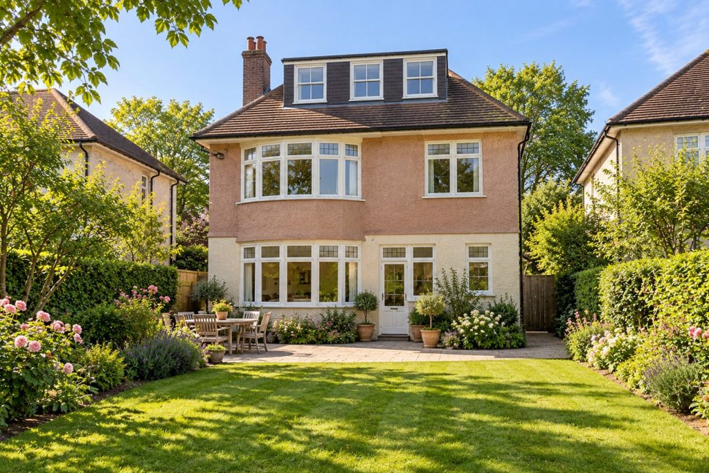 Rear garden, rear elevation seen from the garden - 6-bedroom detached house in Putney