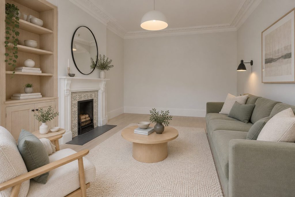Sitting room, view from the opposite corner - 3-bedroom flat in Balham
