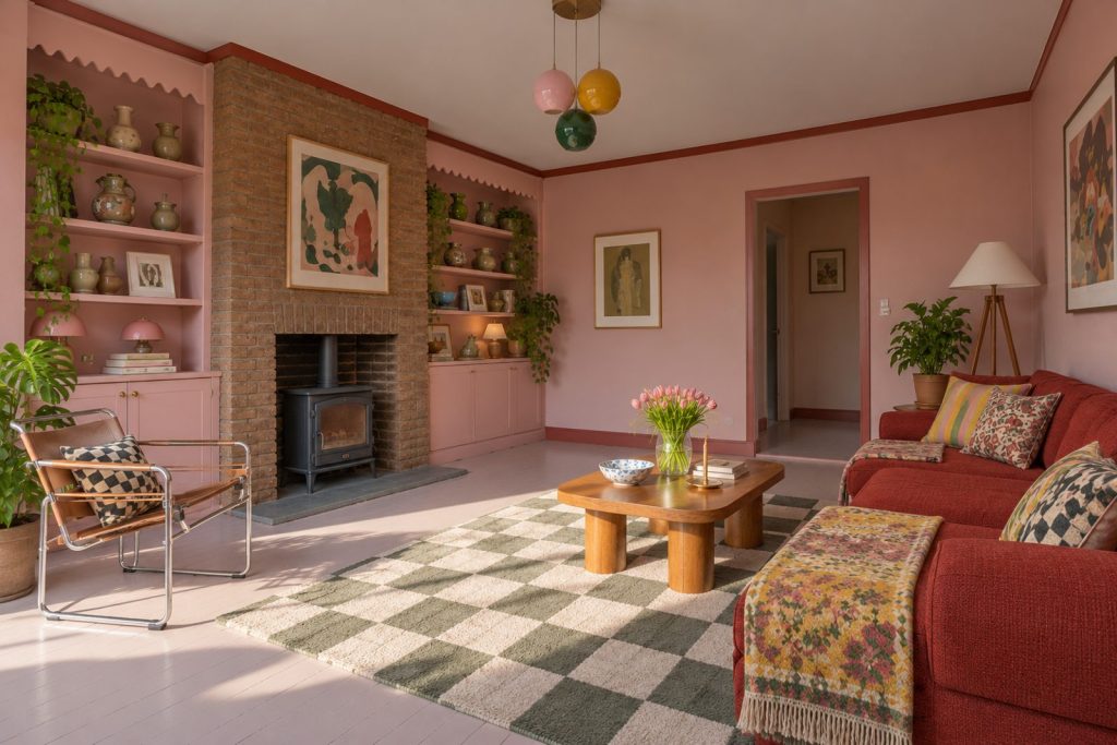 Living room, view from the opposite corner - 1-bedroom flat in Putney