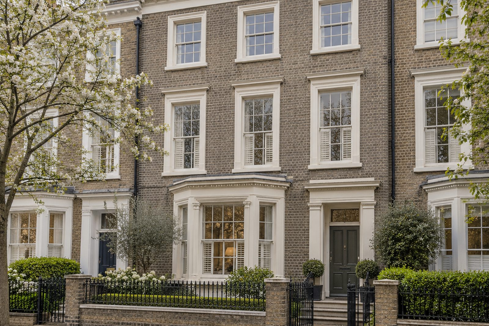 Front exterior, eye-level view of the front elevation - 4-bedroom town house in Clapham