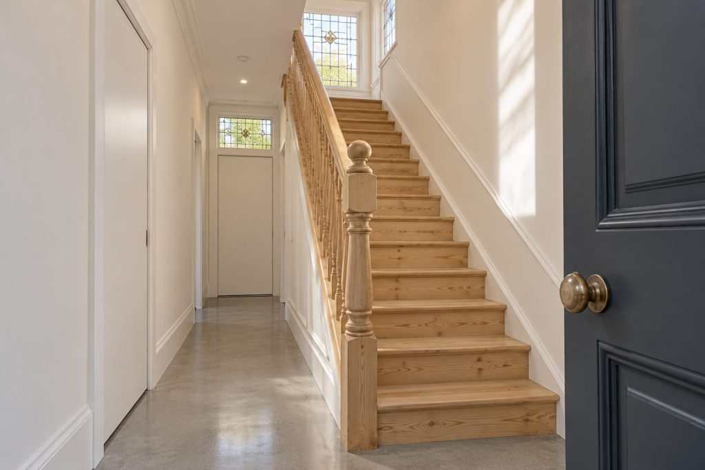 Hall, wide view from the doorway - 4-bedroom terraced house in Fulham