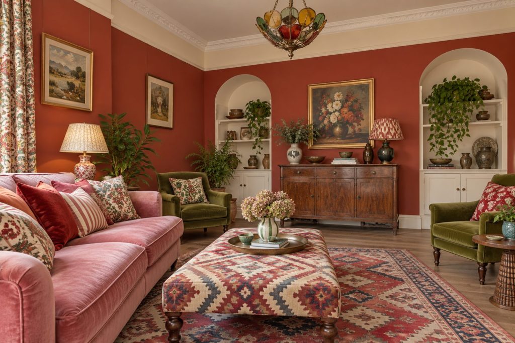 Sitting room, wide view from the doorway - 3-bedroom flat in Putney