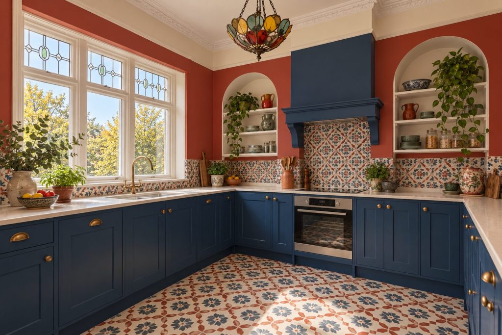 Kitchen, wide view from the doorway - 3-bedroom flat in Putney