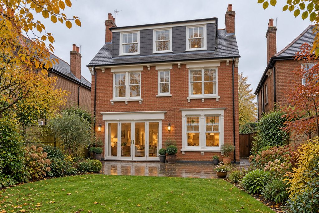 Rear garden, rear elevation seen from the garden - 5-bedroom detached house in Balham