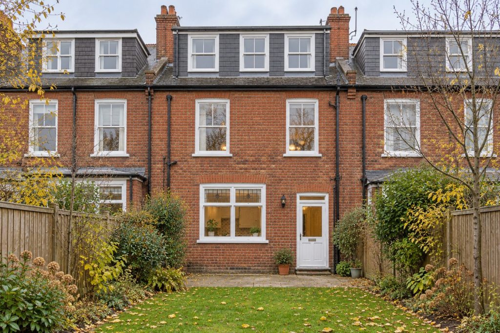 Rear garden, rear elevation seen from the garden - 4-bedroom terraced house in Southfields
