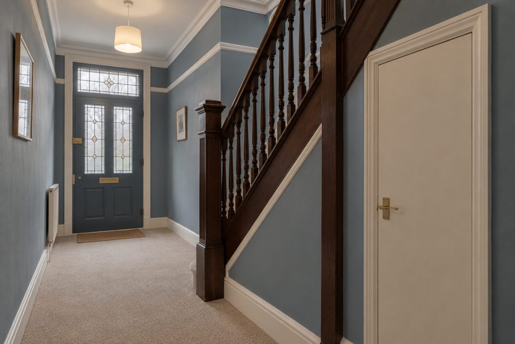 Hall, wide view from the doorway - 4-bedroom terraced house in Southfields