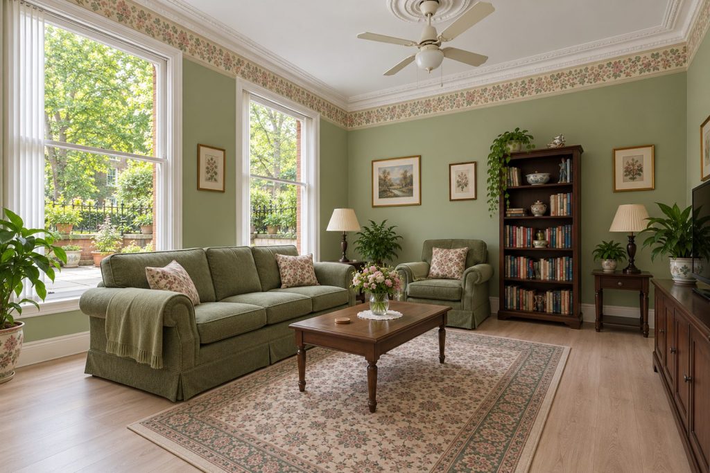 Sitting room, view from the opposite corner - 1-bedroom flat in Wandsworth