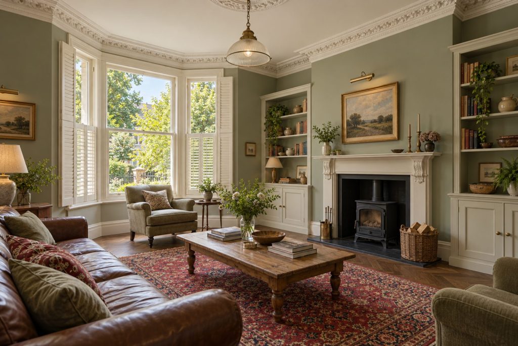 Sitting room, wide view from the doorway - 3-bedroom terraced house in Balham