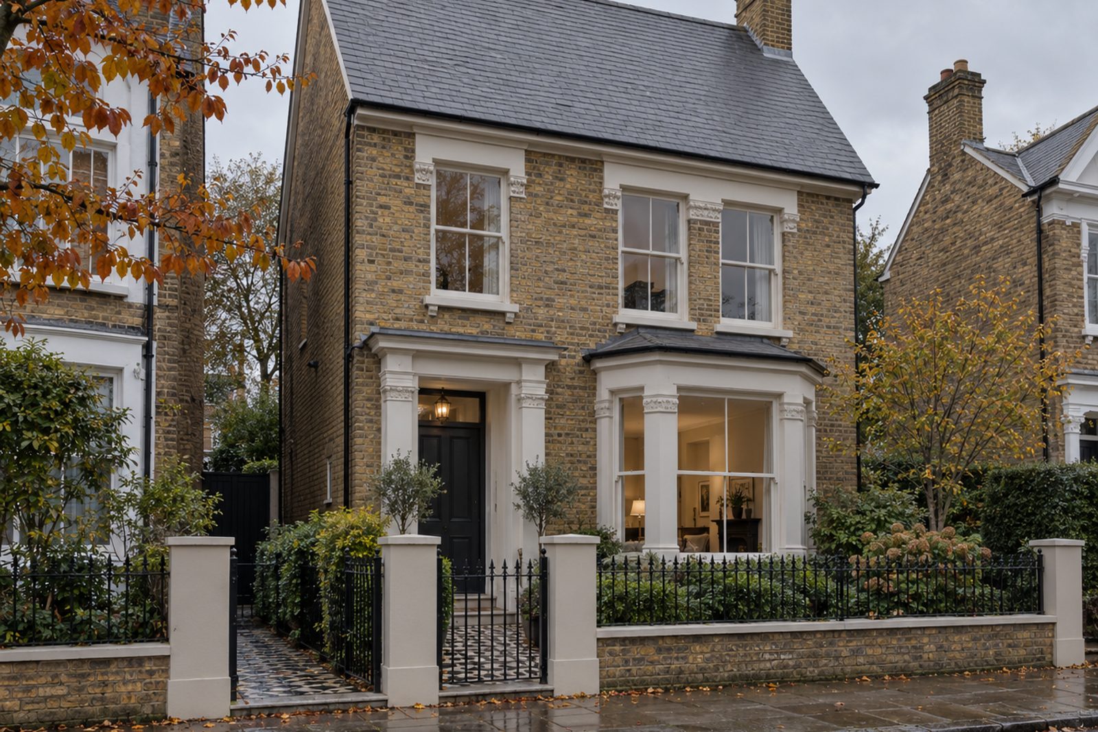 Front exterior, eye-level view of the front elevation - 5-bedroom detached house in Earlsfield