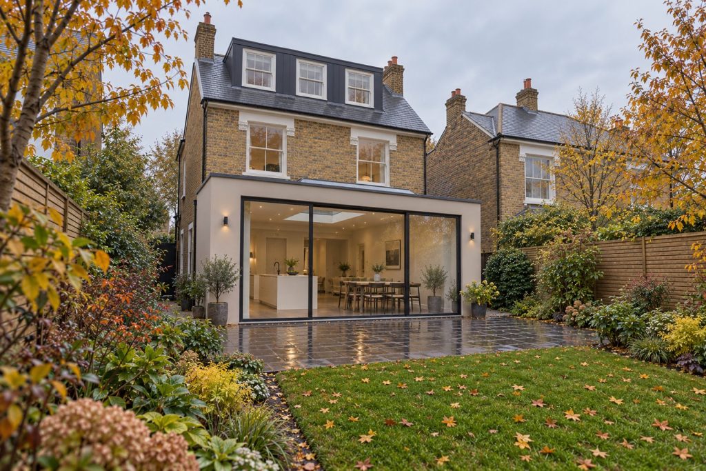 Rear garden, the garden looking back toward the house - 5-bedroom detached house in Earlsfield