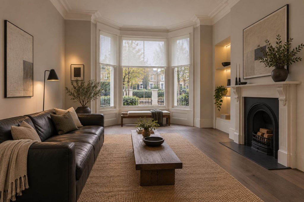 Sitting room, wide view from the doorway - 5-bedroom detached house in Earlsfield