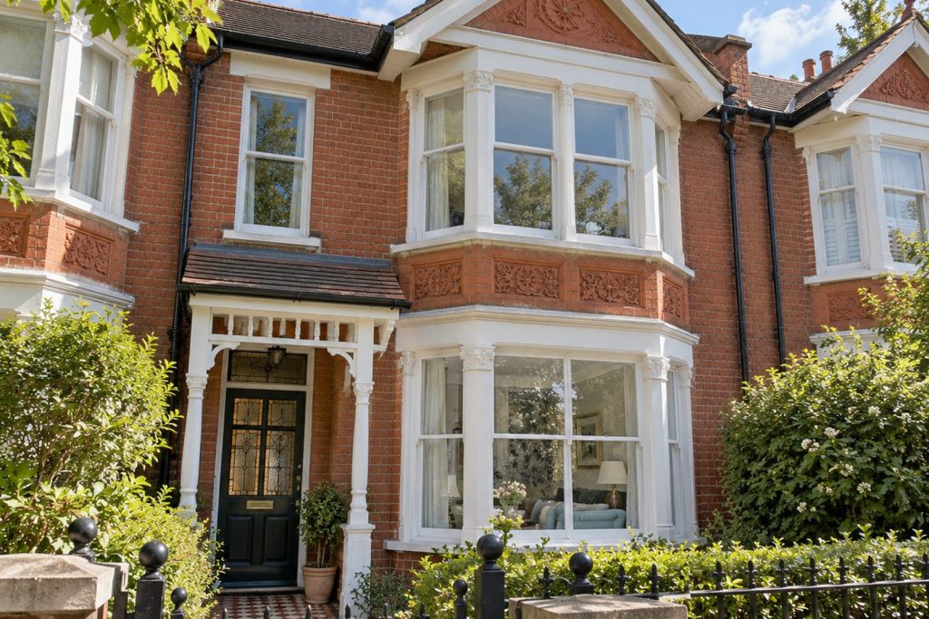 Front exterior, eye-level view of the front elevation - 3-bedroom terraced house in Wandsworth