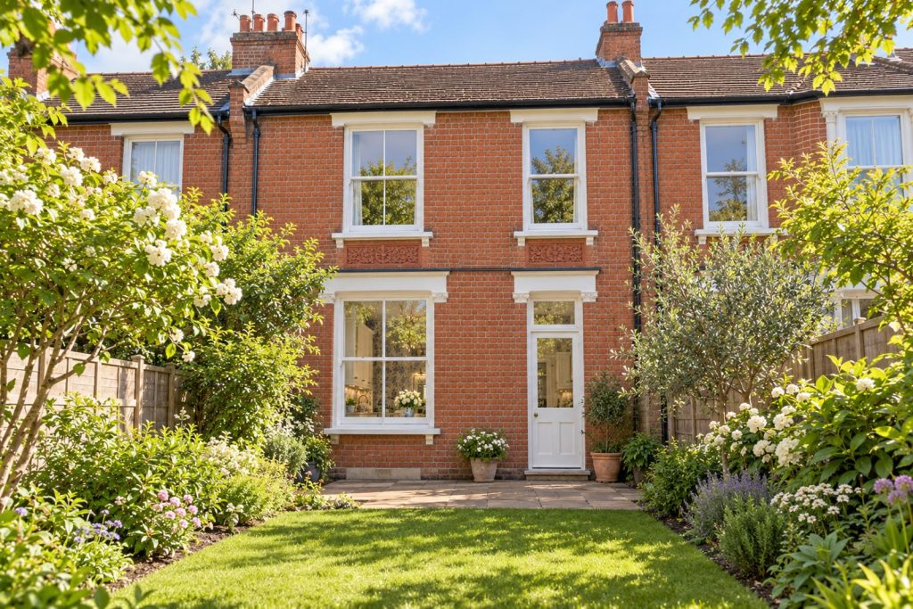 Rear garden, rear elevation seen from the garden - 3-bedroom terraced house in Wandsworth