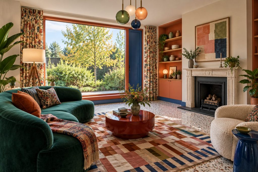 Living room, wide view from the doorway - 5-bedroom detached house in Earlsfield