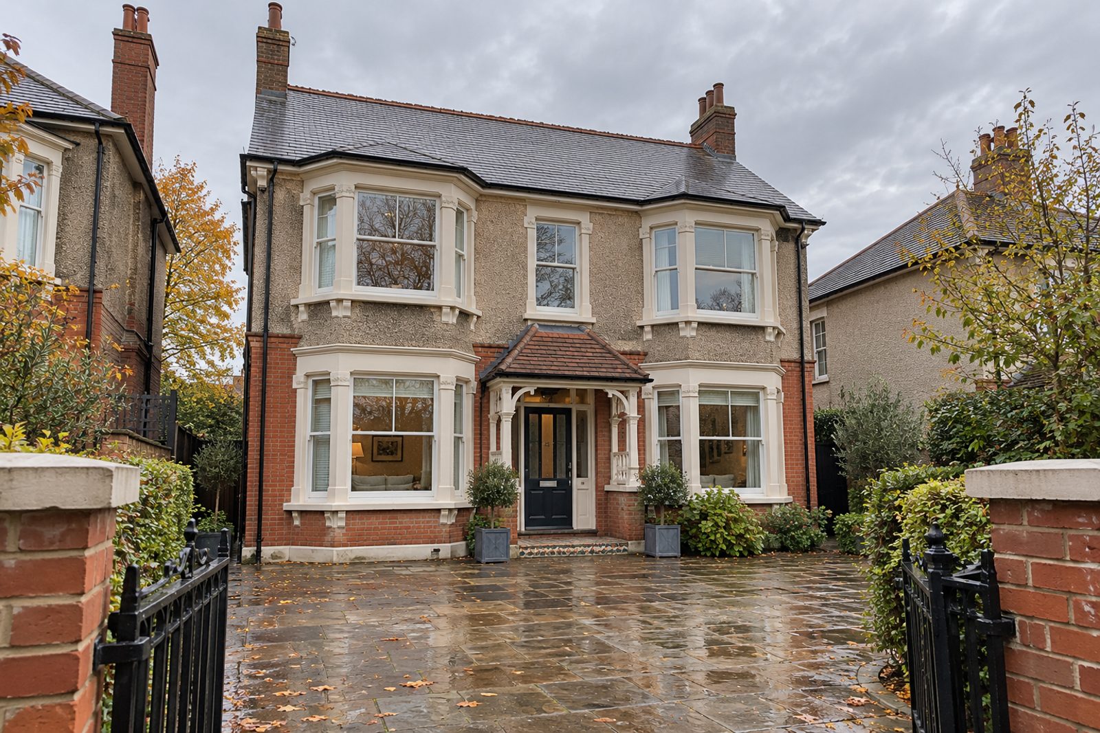 Front exterior, eye-level view of the front elevation - 6-bedroom detached house in Putney