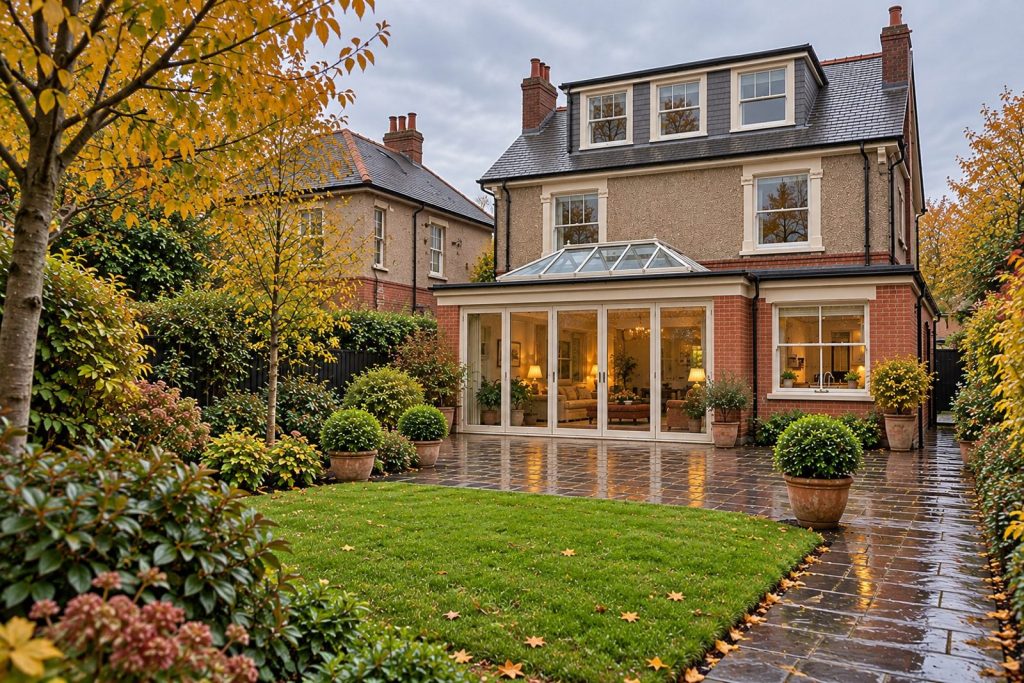 Rear garden, the garden looking back toward the house - 6-bedroom detached house in Putney