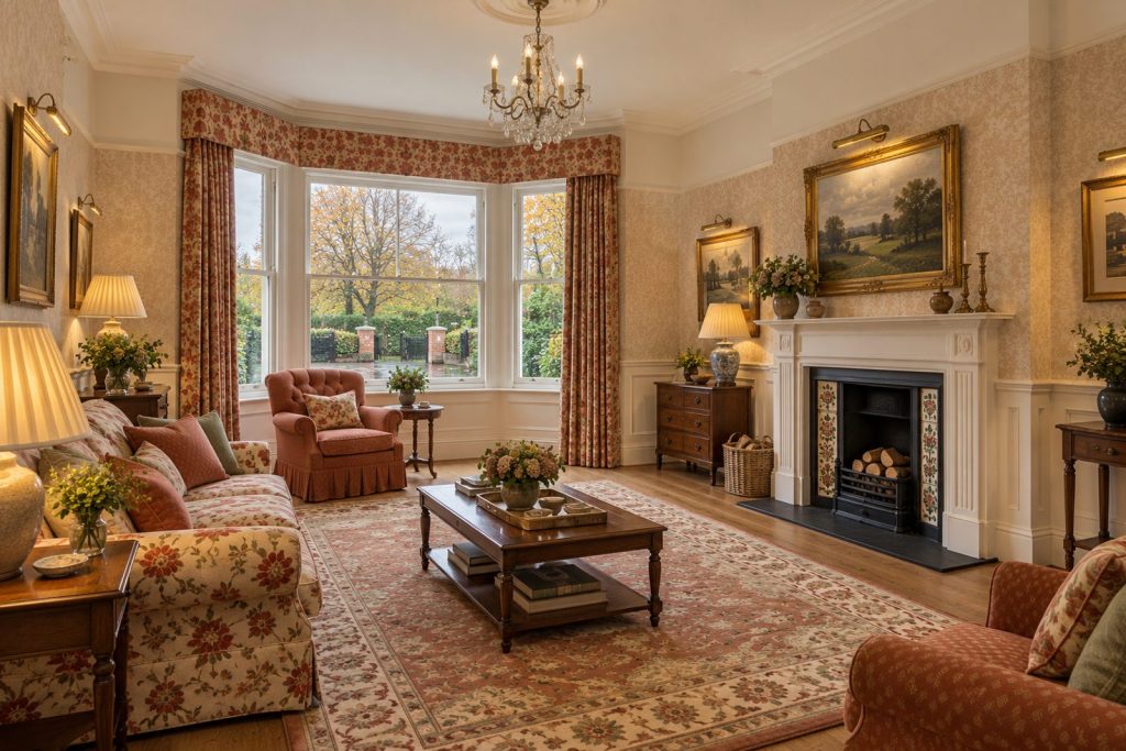 Sitting room, wide view from the doorway - 6-bedroom detached house in Putney