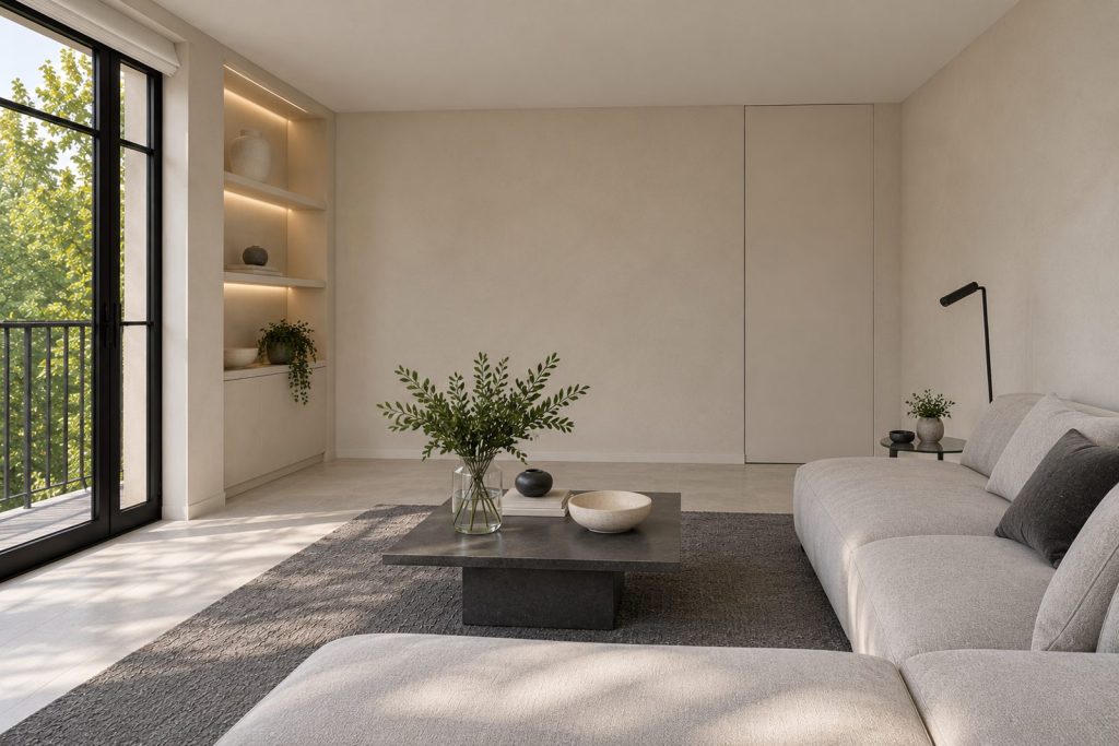 Sitting room, view toward the window - 2-bedroom flat in Battersea