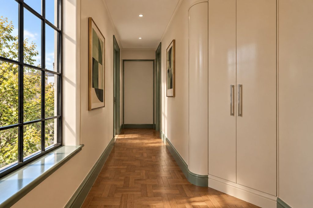 Entrance hall, wide view from the doorway - 3-bedroom flat in Brixton