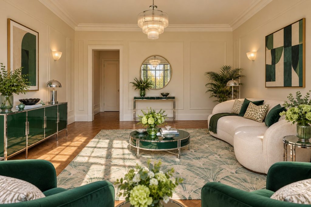 Sitting room, view from the opposite corner - 3-bedroom flat in Brixton