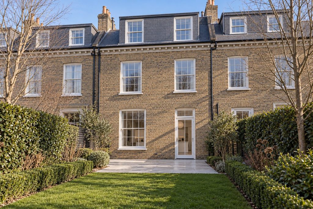 Rear garden, rear elevation seen from the garden - 5-bedroom terraced house in Wandsworth