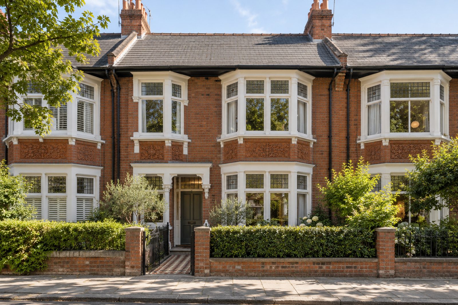 Front exterior, eye-level view of the front elevation - 4-bedroom terraced house in Balham