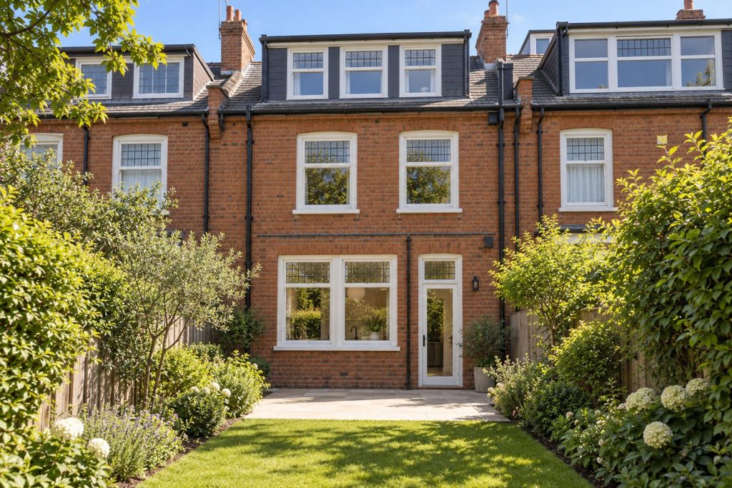 Rear garden, rear elevation seen from the garden - 4-bedroom terraced house in Balham