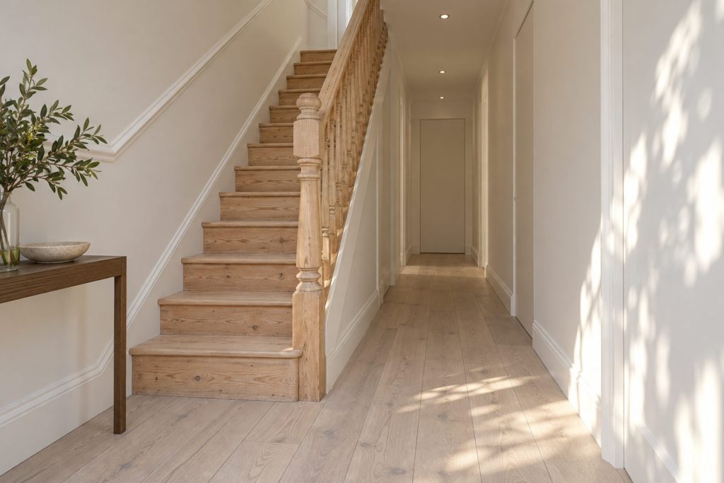 Hall, wide view from the doorway - 4-bedroom terraced house in Balham