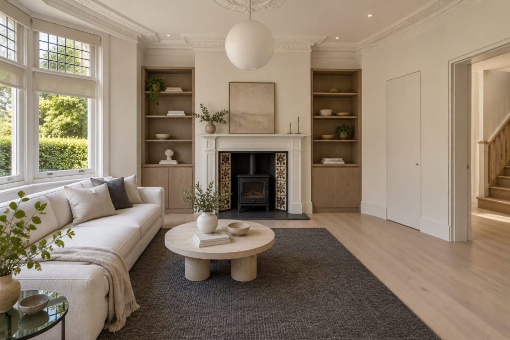 Sitting room, wide view from the doorway - 4-bedroom terraced house in Balham