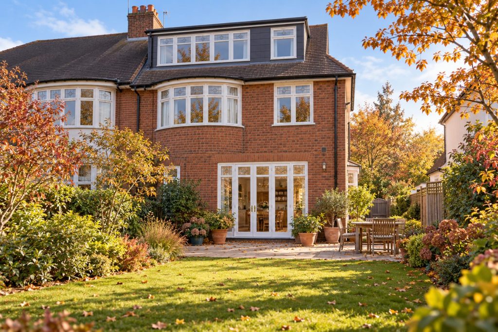 Rear garden, rear elevation seen from the garden - 4-bedroom semi-detached house in Putney