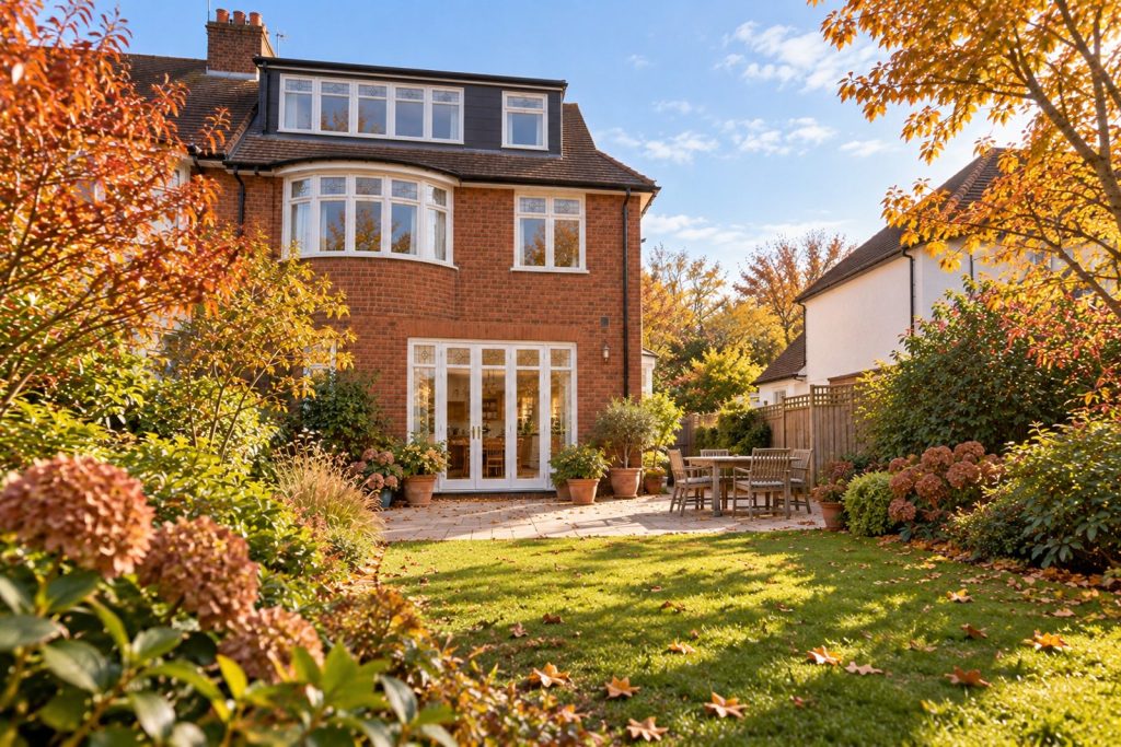 Rear garden, the garden looking back toward the house - 4-bedroom semi-detached house in Putney
