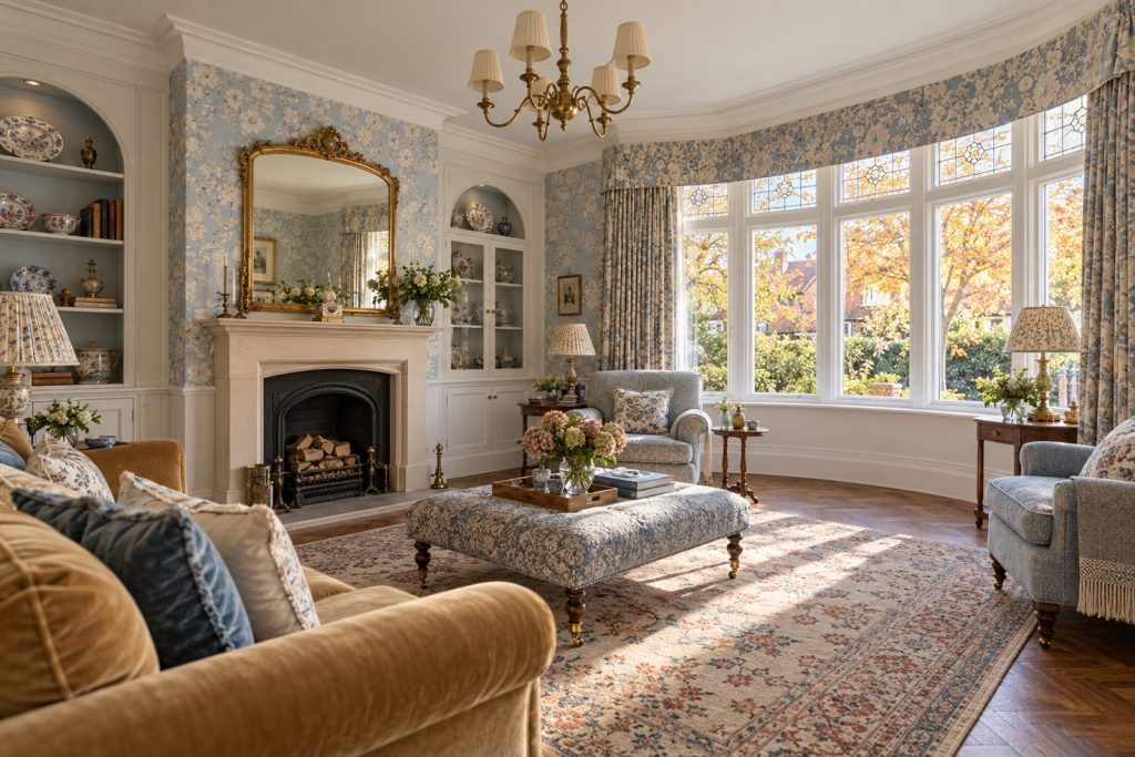 Sitting room, wide view from the doorway - 4-bedroom semi-detached house in Putney