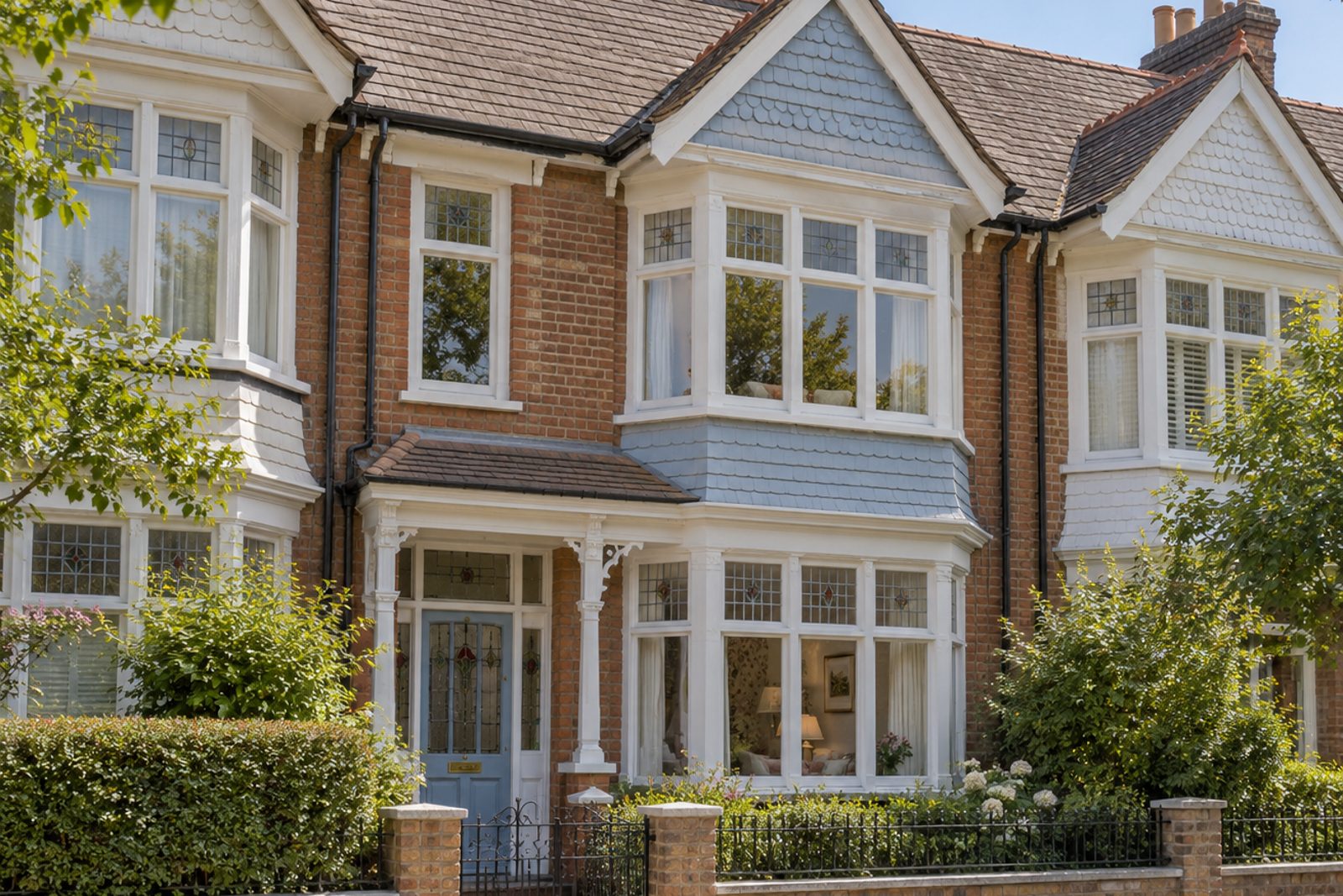 Front exterior, eye-level view of the front elevation - 4-bedroom terraced house in Putney