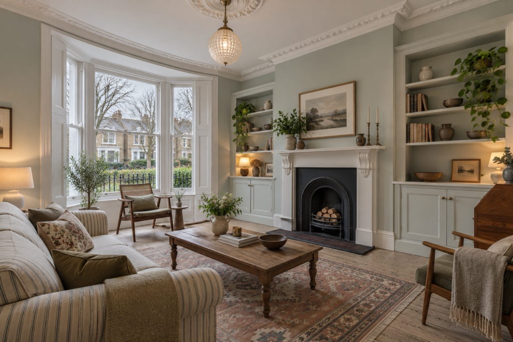 Sitting room, wide view from the doorway - 3-bedroom terraced house in Wandsworth