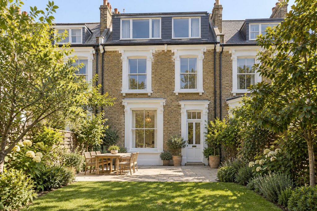 Rear garden, rear elevation seen from the garden - 4-bedroom terraced house in Streatham