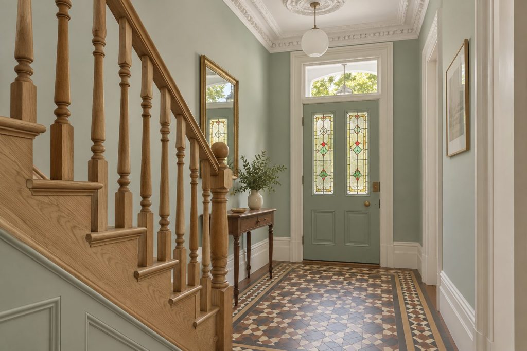 Hall, wide view from the doorway - 4-bedroom terraced house in Streatham