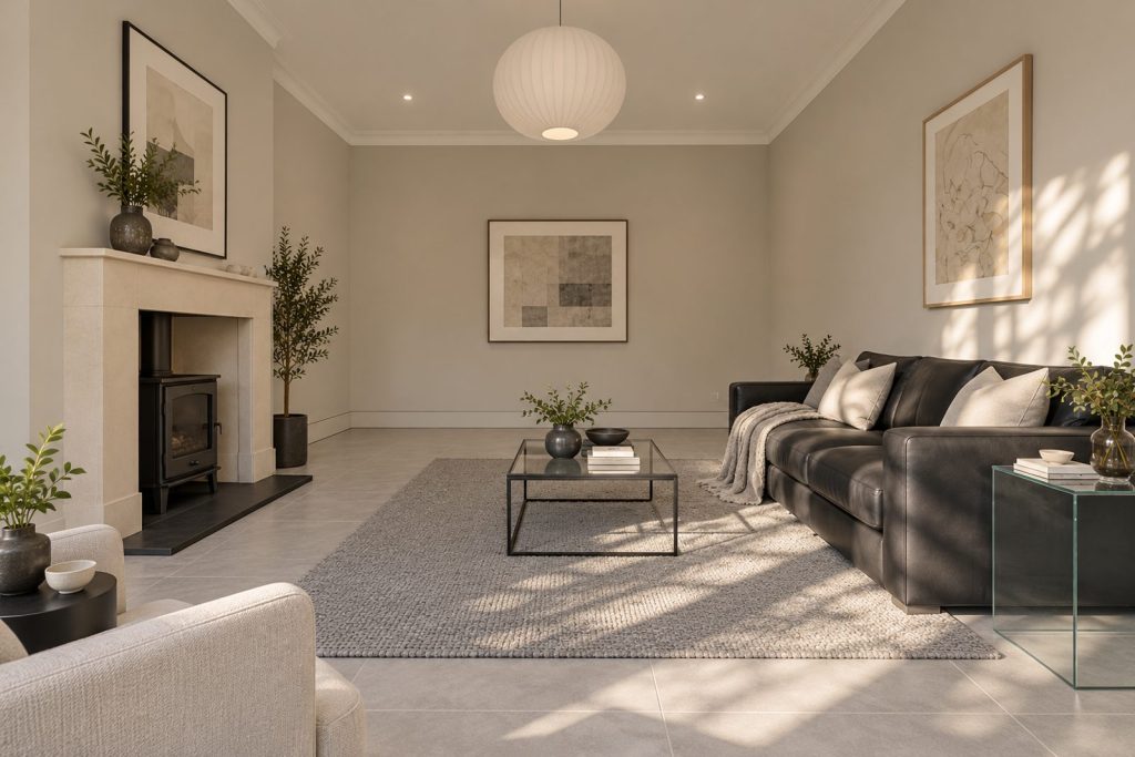 Sitting room, view toward the window - 2-bedroom maisonette in Southfields