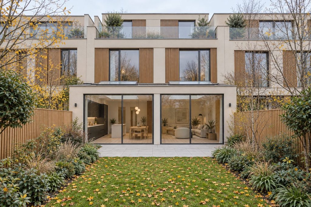 Rear garden, rear elevation seen from the garden - 4-bedroom terraced house in Brixton